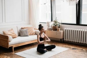 woman meditating and finding inner peace
